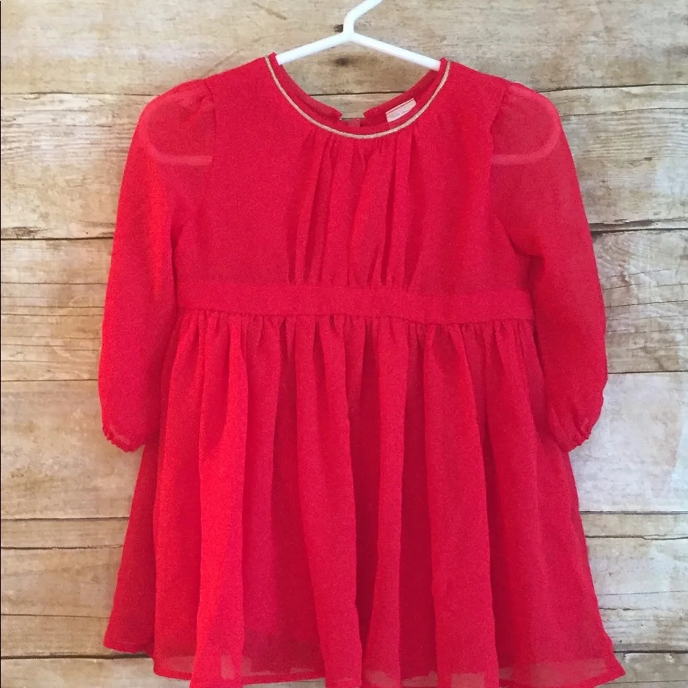 Osh Kosh B’gosh Red Formal Baby Dress 9-12 M